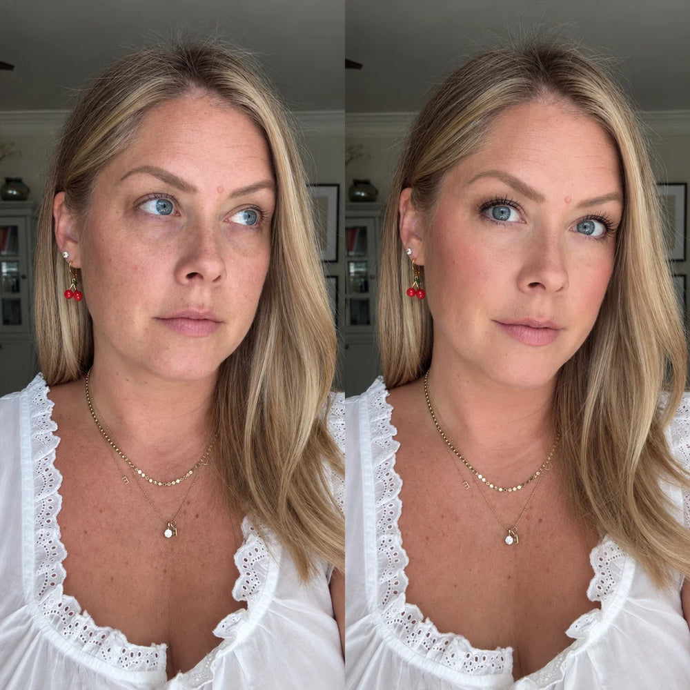 Kund före och efter CC-ögonkorrigerare